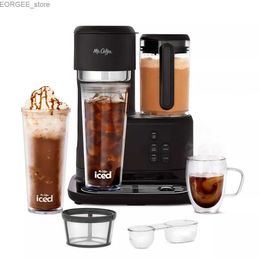 Coffee Makers Mr. Coffee single Frappe Iced and Hot Coffee Maker with mixer Y240403