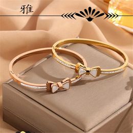 Bangle 2 Pieces For Sale Bow Titanium Steel Buckle Bracelet Fashion Women's