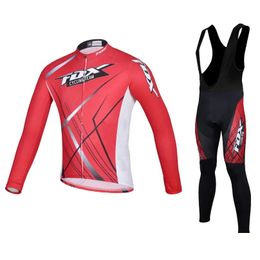 Radsporttrikot -Sets Team Herren Langarm Set MTB Bike Clothing Tenue Velo Homme Bicycle tragen