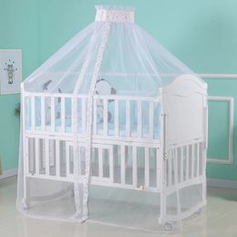 Summer Mosquito Net for Baby Crib Girls Childrens Dome Canopy Netting Lace Dome Tent Anti Mosquito Mesh Princess Room Decor 240326