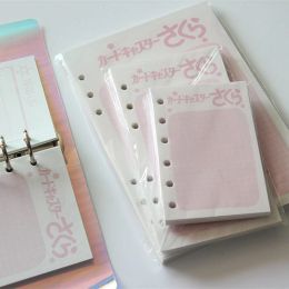 Notebooks 2Pcs/lot Kawaii Japanese Card Captor Sakura Planner Notebook Filler Papers School Filofax Spiral Binder Inner Pages A5 A6 A7