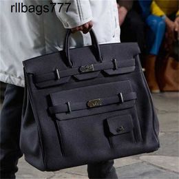 Handmade Bk Bag Hac Top Bag 50cm Family Designer Bags Litchi Pattern Extra Large 50 Cm Unisex Trip Luggage Capacity Handheld