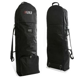 Golf Travel Bag With Wheels Universal Size Heavy-Duty Golf Club Travel Cover For Airlines Golf Aviation Bag 240401
