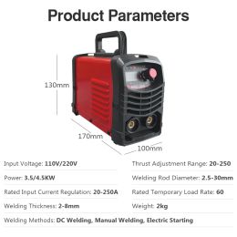 Mini MMA 300 Inverter DC Welding Machine 110V 220V All Copper Transformer Dual Voltage Intelligent Adjustment Welder Equipment