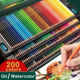 Pencils 48/72/120/150/200 Professional Oil Coloured Pencils Wood Watercolour Pencils Artist Drawing Pencil Set For School Art Supplies