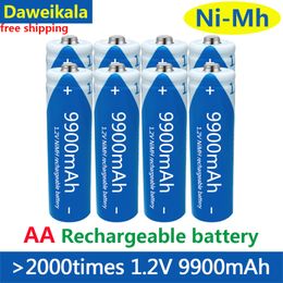 2023 Daweikala AA1.2V 9900mAh Rechargeable Battery New Alkaline Rechargeable Batery for Led Light Toy Mp3 Small Fan Microphone