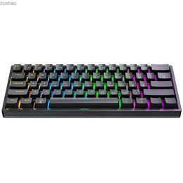Keyboards G101 61 key wired mechanical keyboard RGB backlight keyboard PBT dual color injection molding keyboard cover blue switch PC gaming keyboardL2404