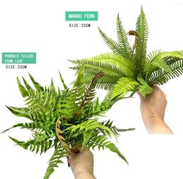 Decorative Flowers Artificial Fern Leaves Ferns Persian Grass Plants Wall Greening Materials DIY Landscaping For Home El And Office
