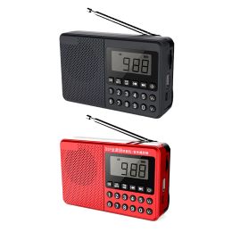 Radio FM/AM/SW Portable Radio Dual Antenna Full Band MP3 Music Player LED Digital Display 2.1 Channel Support USB Stick/TF Card