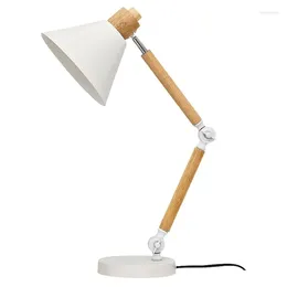 Vases Simple Modern Bedroom Bedside Lamp Warm Japanese Long Arm Study Dormitory Led Solid Wood Table
