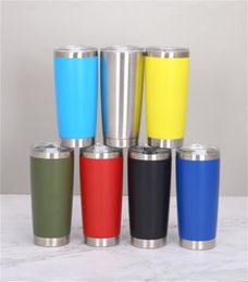 Travel mug ice cup 20 OZ colourful Tumbler 304 Stainless steel Double Wall Vacuum Insulated coffee Mug wide mouth metal bottle3244583