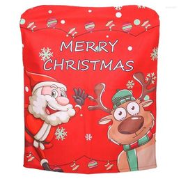 Chair Covers Christmas Cover Cartoon Santa Gnome Back Decor 2024 Year Gift