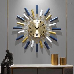 Wall Clocks Large Nordic Clock Mechanism Living Room Silent Metal Art Luxury Digital Modern Design Office Reloj Pared Home Decor