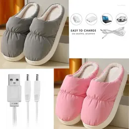 Carpets Heated Slippers Electric Heating Boots Foot Warmer Usb Rechargeable Shoes Winter Slipper