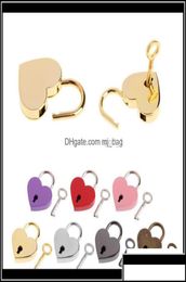 Door Locks Hardware Building Supplies Home Garden Heart Shaped Vintage Mini Love Padlocks With Key For Handbag Small Lage Bag Diar5830176