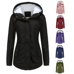Women's Jackets 2024 Autumn/winter Coat Lamb Cashmere Cotton Jacket Thickened And Plush Casual Hooded