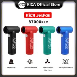 Relaxation KICA Jetfan Electric Air Blower Mini Turbo Fan Portable Compressed Air Duster Vacuum Cleaner for Computer PC Car Keyboard Camera