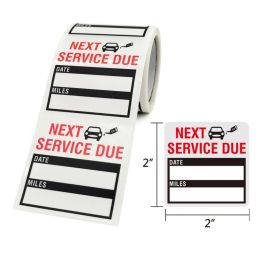 57EC 150 Pcs Oil Change Auto Maintenance Service Due Reminder Stickers Labels in Roll