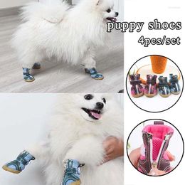 Dog Apparel Spring Mesh Shoes Breathable Non-slip Beef Tendon Sole Dogs Booties For Small Outdoor Walking Pet Sneakers With Zippers