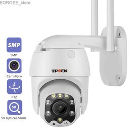 Other CCTV Cameras Wifi PTZ IP Camera 5MP 5X Optical Zoom Wi-Fi Security Outdoor CCTV Surveillance Speed Dome Video Camara Colour Night Camhi Cam Y240403