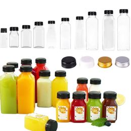 Bottles 10pcs Empty 60ML500ML Clear Plastic Juice Bottles Portable Reusable Water Bottle Juicing Smoothie Milk Containers with Funnel