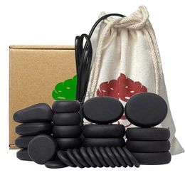 Massage Stones Rocks Tontin 30pcs/set Hot Stone Massage Set spa massaging stones massager care jade basalt stone beauty salon health care lava rosh 240403