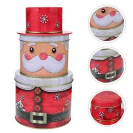 Storage Bottles Small Container Christmas Tin Box Biscuit Boxes Cookie Set Tinplate Iron Baby