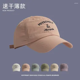Ball Caps Hat Women's All-Match Thin Sun-Poof Peaked Cap Soft Top Quick-Drying Outdoor Sports Men Baseball Tide