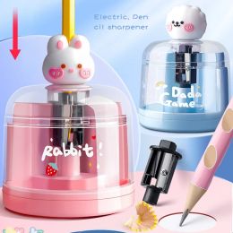 Sharpeners Cute animals Electric Auto Pencil Sharpener Safe Student Helical Steel Blade Sharpener for Artists Kids Adults Colored Pencils