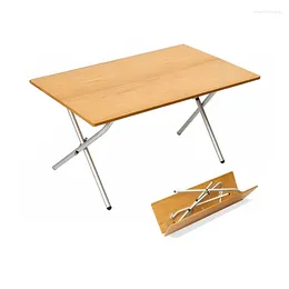 Camp Furniture Bamboo Folding Table Outdoor Camping Portable Picnic Desk Easy Storage Dining Aluminium Alloy Foldable