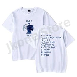 T-shirt maschile Milo J Tour T-shirts 111 Album Merch Print Womens Fashion Casual Shirt Short Short Shorted J240402