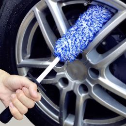 Car Rim Cleaning Brush Portable Plush Wheel Tyre Rim Brush Wash Tools Detailing Long Handle Brushes Car Accessories
