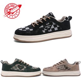 2023 men women casual shoes low lace-up Black Brown Green Plate-forme mens trainers sneakers size 39-47