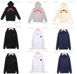 Designer Cdgs Classic Hoodie Fashion Play little Red Peach Heart Printed Mens And Womens Hooded Sweater Coat8806552
