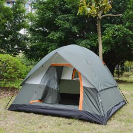 Shelters XC USHIO 23 Person Camping Tent Double Layer Upgrade Ultralight Tent Travelling Waterproof Tents Outdoor Camping Large Space