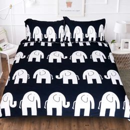 Bedding Sets 3D Duvet Cover Elephant Set Black White Ropa De Cama King Size Animal Bohemian 228x228 Bed Linen