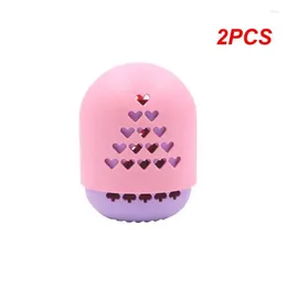 Storage Boxes 2PCS Powder Box Convenient Easy To Carry Exquisite Appearance Feel Comfortable Does Not Take Up Space Cosmetics Sponge Rack