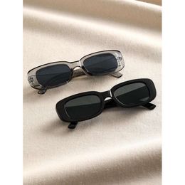 2pairs Classic 2000s Style Square Frame Fashion Glasses for Parties, Costumes & Gifts