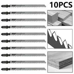 10Pcs T301CD Jig Saw Blades HCS T Shank Fast Down Cut Worktop Wood Cutting DIY Power Tool Multitool Jigsaw Blade Set