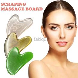 Massage Stones Rocks Massage Natural Stone Jade Scraper Facial Gua Sha SPA Neck Massager For Face Lifting Wrinkle Remover Beauty Healty T E6W4 240403