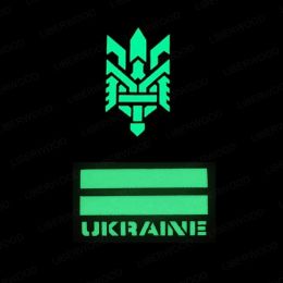 Ukraine Flag Embroidery Patch Reflective IR Emblem Shield Shape Badge Tactical Hook&Loop Badge Armband for Backpack Caps Clothes