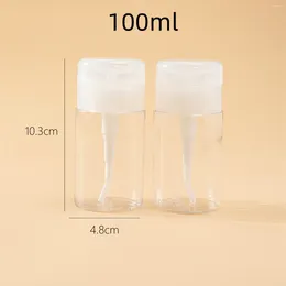 Storage Bottles 2pcs 100ml Plastic Makeup Remover Oil PET Clear Refillable Travel Sample Bottle