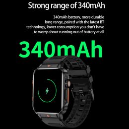 Military Outdoor Men Smart Watch GPS Track Weather AI Voice 100+Sports Modes 340mAh battery IP68 Waterproof SmartWatch 2023 New