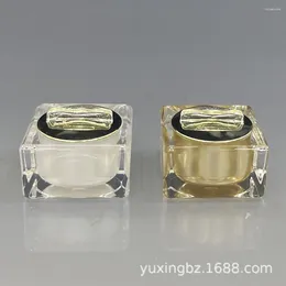 Storage Bottles 15g Acrylic Square Bottle Face Cream Jar Day And Night Daily Packaging Eye Sub-bottling