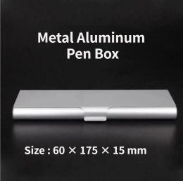 Bags Metal Aluminium Pencil Case Japan MUJIs Style Aluminium Metal Pencil Box Body Pen Box Student Stationery Pen Box Pencil Case