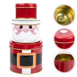 Storage Bottles Tinplate Container Christmas Sweet Case Candy Gift Wedding Tins Tumbler Bin