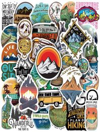 50pcs Adventure Travel Camping Sticker Pack for Laptop Skateboard Motorcycle Decals1210365