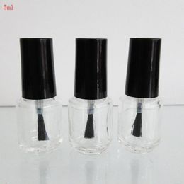 Storage Bottles 5pcs 5Ml Empty Nail Polish Bottle Glass Cometic Container Oil Transparent Vails With Brush Lid