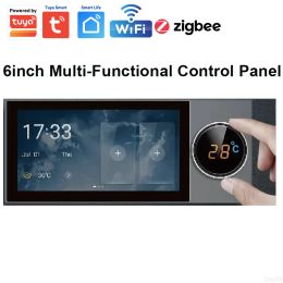 Control Tuya 6 Inch HD LCD Touch Wall Panel MultiFunctional Control Panel for Smart Life App