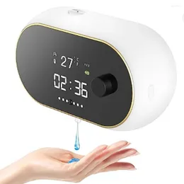 Liquid Soap Dispenser Automatic Foam Touchless Sensor Charge Machine Time Temperature Display Wall Mount HandSanitizer